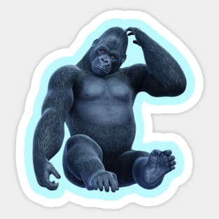 Gorilla Ape Sitting Sticker